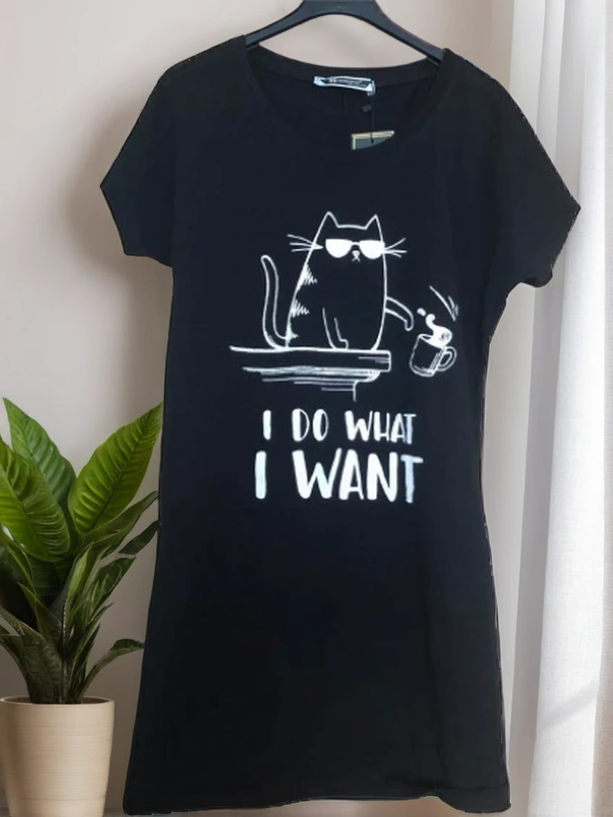 Tunika Obleka What I Want Črna S-M Velikost